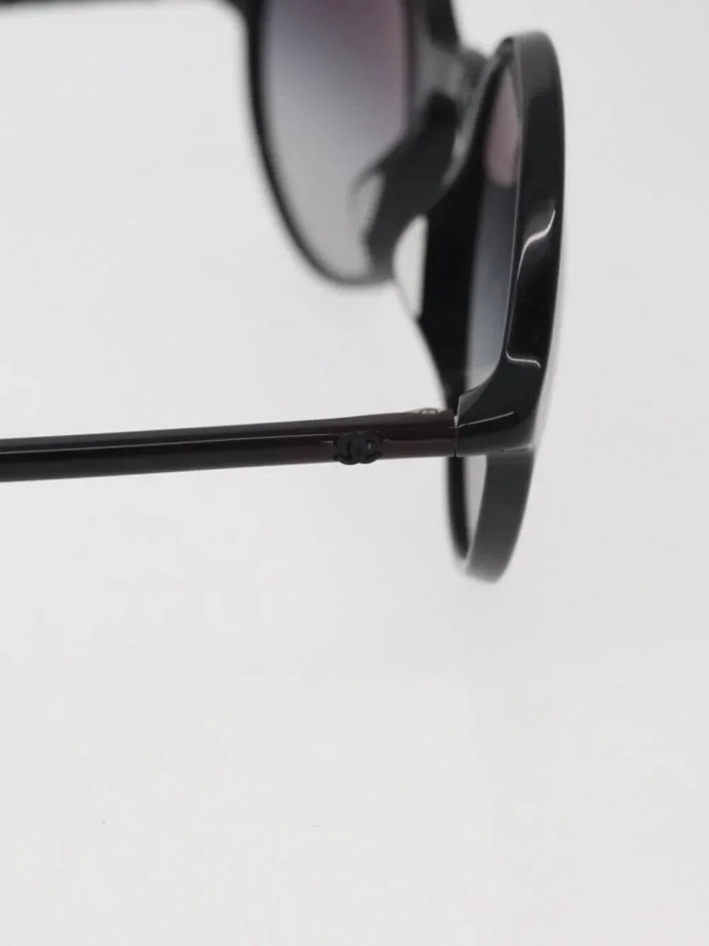 CHANEL Sunglasses plastic Black 5279-A CC Auth BA12282